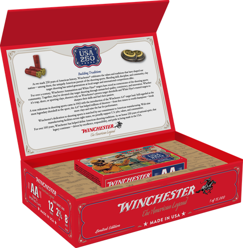 Winchester Ammo AA12250 USA 250th Commemorative Box Series 12Gauge 2.75" 1 1/8oz 8Shot 10 Per Box/6 Case