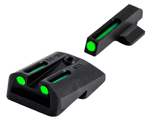 TruGlo TG131NTI TFO  Green/Tritium/Fiber Optic Front Sight-Green/Tritium/Fiber Optic Rear Sight 1911 Government
