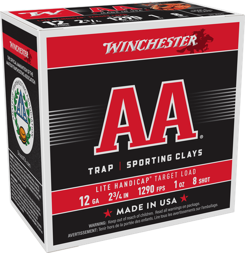 Winchester Ammo AAHLA128 AA Lite Handicap Target 12Gauge 2.75" 1oz 8Shot 25 Per Box/10 Case