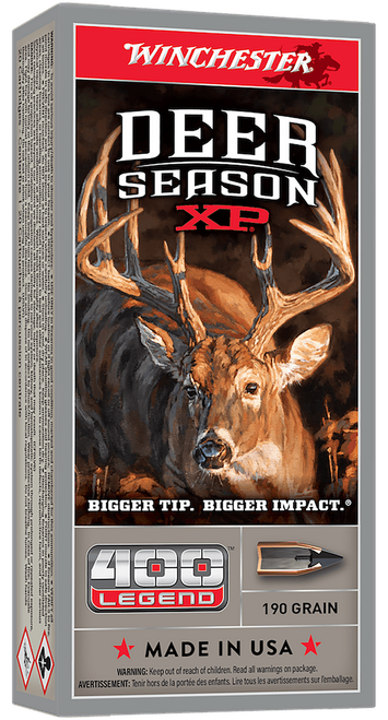 Winchester Ammo X400DS Deer Season XP  400Legend 190gr 20 Per Box/10 Case