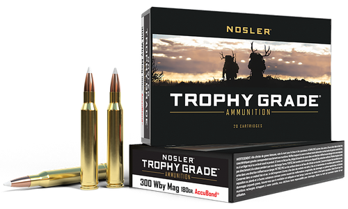 Nosler 48643 Trophy Grade  300WthbyMag 180gr Nosler AccuBond 20 Per Box/10 Case