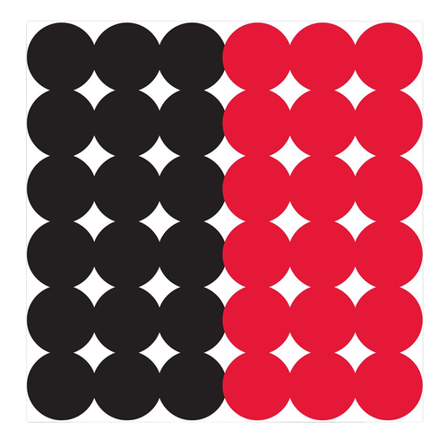 Birchwood Casey 34118 Dirty Bird Repair Pasters Black/Red Adhesive Paper 1" 12 PK