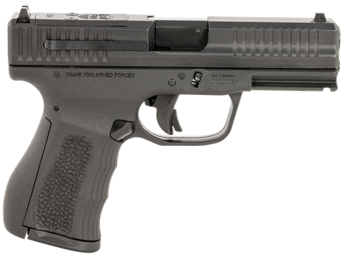 FMK FMKG49BSS G3  9mm Luger 14+1 4" Stainless Steel Barrel, Black Optic Cut/Serrated Carbon Steel Slide, Black Polymer Frame w/Picatinny Rail, Black Backstrap Grip