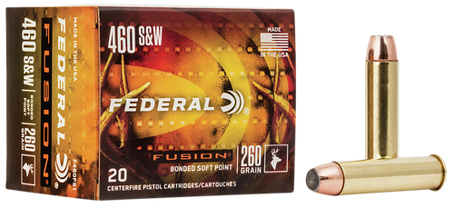 Federal F460FS1 Fusion Handgun 460S&W Mag 260gr Fusion Soft Point 20 Per Box/10 Case