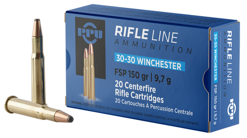 PPU PP30301 Standard Rifle  30-30Win 150gr Flat Soft Point 20 Per Box/10 Case