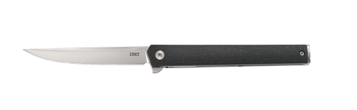 CRKT 7097 CEO  3.35" Folding Plain Satin AUS-8A SS Blade/ Black GRN Handle Includes Pocket Clip