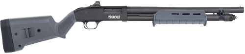 Mossberg 51606 590S w/Optic Compact 12 Gauge Pump 3" 5+1 18.50" Matte Blued Steel Barrel, Drilled & Tapped Receiver, MOE Forend, Gray Magpul SGA Adj Stock Synthetic Stock, Holosun Micro Dot