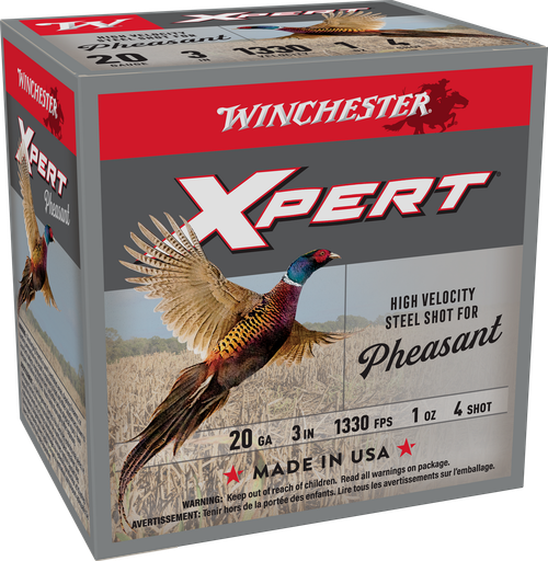 Winchester Ammo WEXP2034 Xpert Pheasant Lead Free High Velocity 20Gauge 3" 1oz 4Shot 25 Per Box/10 Case