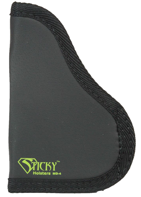 Sticky Holsters MD4MODLAS MD-4  Black/Green Latex Free Rubber Fits Med Semi-Auto with Laser Ambidextrous