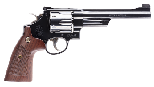Smith & Wesson 150256 Model 25 Classic 45 Colt (LC) Blued Carbon Steel  6.50" Barrel, 6rd Cylinder & N-Frame, Checkered Square Butt Walnut Grip