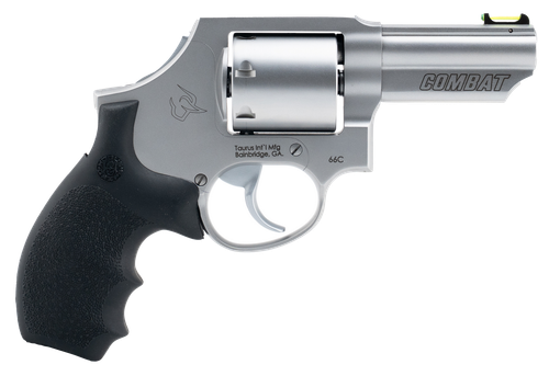 Taurus 2-66039C-HG 66C  357 Mag 7 Shot Stainless Steel Barrel, Frame & Cylinder, Black Hogue G10 Grip