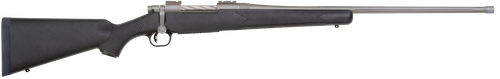 Mossberg 28261 Patriot  Full Size 7mm PRC 3+1 24" Stainless Cerakote Fluted Threaded Barrel, Drilled & Tapped Stainless Cerakote Receiver, Black Fixed Synthetic Stock