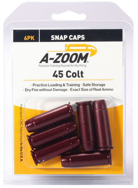 A-Zoom 16124 Revolver Snap Cap 45Colt 6Pack