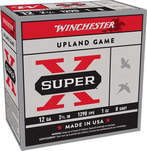Winchester Ammo XU128 Super X Game Load 12 Gauge 2.75" 1oz 8Shot 25 Per Box/10 Case