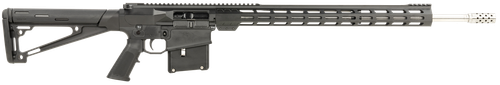 Great Lakes Firearms GL10LA7REMSSBLK AR-10  7mm Rem Mag 5+1 24", Black, 20" M-Lok Handguard Fixed Hogue OverMolded Stock, A2 Grip, Muzzle Brake