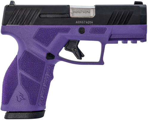 Taurus 1-GX2931DP GX2  9mm Luger 13+1 3.37" Matte Stainless Steel Barrel, Matte Black Serrated Stainless Steel Slide, Dark Purple Polymer Frame w/Picatinny Rail, Polymer Grip