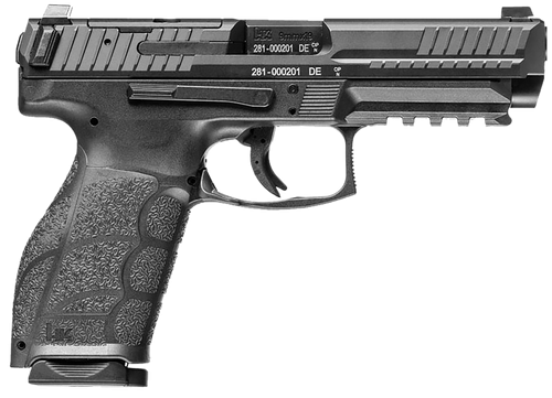 HK 81001066 VP9A1  Full Size 9mm Luger 10+1 4.53" Barrel, Black Steel Optic Ready/Serrated Slide, Black Polymer Frame w/Picatinny Rail, Interchangeable Backstrap Grip, Ambidextrous