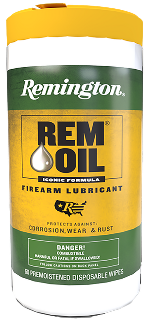 Remington Accessories 18384 Rem Oil Wipes Cleans/Lubricates/Protects 60 Count