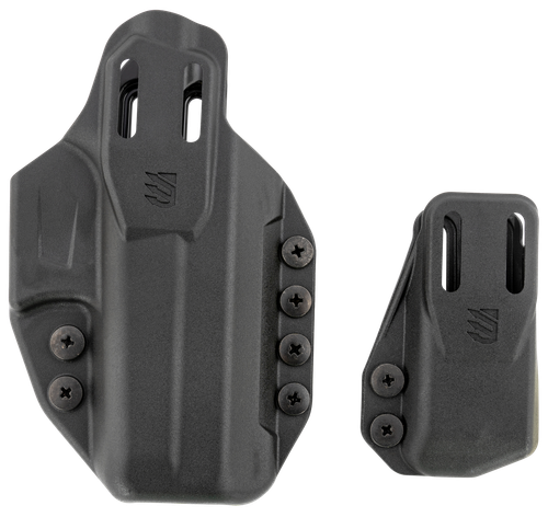 Blackhawk 416102BK Stache Premium Kit IWB Size 02 Black Polymer Belt Clip Compatible w/Glock 19/23/32/44/45 Includes Mag Carrier Ambidextrous