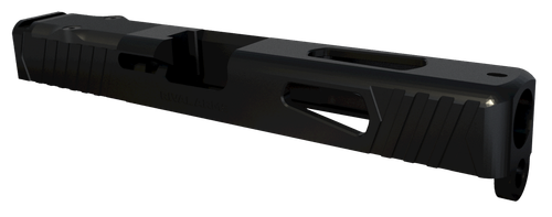Rival Arms RA10G102A Precision Slide A1 QPQ Black 17-4 Stainless Steel with Front/Rear Serrations & RMR Optic Cut for 9mm Luger Glock 17 Gen3