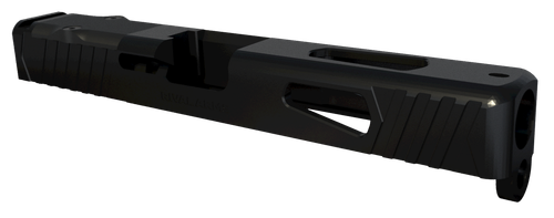Rival Arms RA10G102A Precision Slide A1 QPQ Black 17-4 Stainless Steel with Front/Rear Serrations & RMR Optic Cut for 9mm Luger Glock 17 Gen3