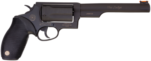 Taurus 2-441061T Judge  Compact 45 Colt (Long Colt) 410 Bore 5 Shot 6.50" Matte Black Oxide Alloy Steel Barrel, Cylinder & Frame, Black Rubber Grip, Transfer Bar Safety, Exposed Hammer