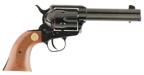 Chiappa Firearms 340053 SAA 1873  Medium Frame 22 LR 6 Shot, 4.75" Blued Steel Barrel, Blued Steel Frame, Blued Cylinder, Wood Grip, Exposed Hammer