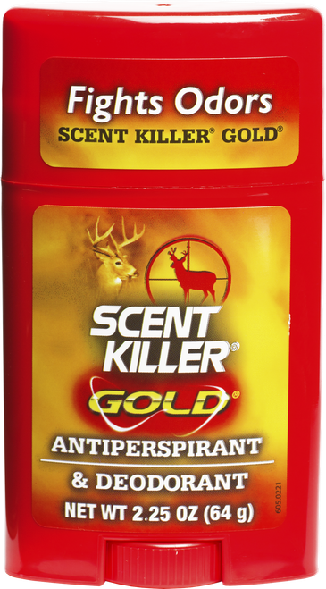 Wildlife Research 1247 Scent Killer Gold Antiperspirant & Deodorant Odor Eliminator Odorless Scent 2.25 oz Stick