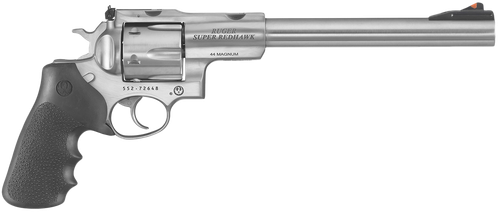 Ruger 5502 Super Redhawk  Large Frame 44 Rem Mag/44 Special 6rd 9.50" Satin Stainless Steel w/Integral Mount Barrel, Satin Cylinder & Frame, Hogue Tamer Monogrip, Transfer Bar Safety, Exposed Hammer