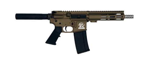 Great Lakes Firearms GL15223SSPBRZ AR-15 Pistol 223 Wylde 30+1 7.50" Stainless Barrel, Bronze Rec, 7" M-LOK Handguard, Buffer Tube (No Brace), Black A2 Grip