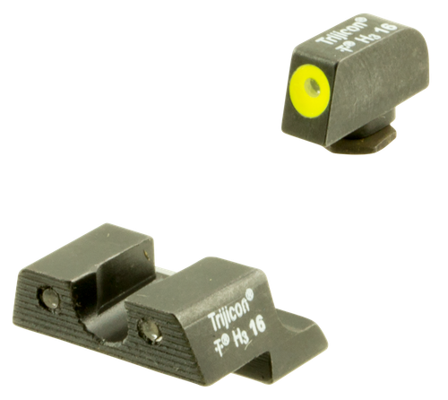 Trijicon 600784 HD Night Sights  Green/Tritium Yellow Outline Front Sight-Green Tritium Black Outline Rear Sight Glock 42/43 Small Frame