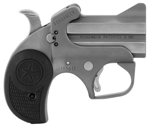 Bond Arms BARN Roughneck  9mm Luger 2 Shot 2.50" Rough Matte Stainless Steel Barrel & Frame, Black Rubber Grips
