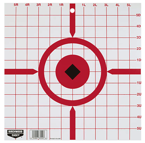 Birchwood Casey 37210 Rigid Sight-In Crosshair Hanging Tagboard 12" Black/White 10 Pack