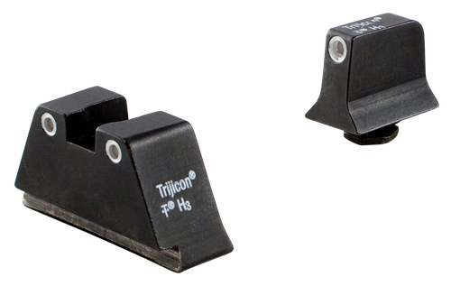 Trijicon 600689 Suppressor/Optic Height Sights  Green/Tritium White Outline Front Sight-Green/Tritium White Outline Rear Sight Glock 20/21 Large Frame