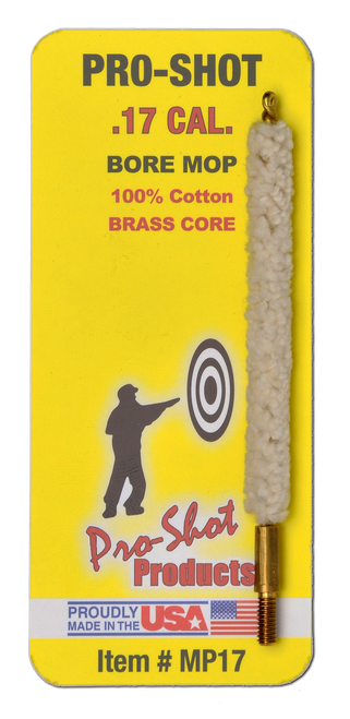 Pro-Shot MP17 Bore Mop  .17 Cal Rifle #5-40" Thread Brass Core