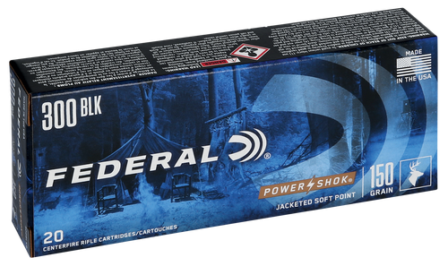Federal 300BLKB Power-Shok  300Blackout 150gr Jacketed Soft Point 20 Per Box/10 Case