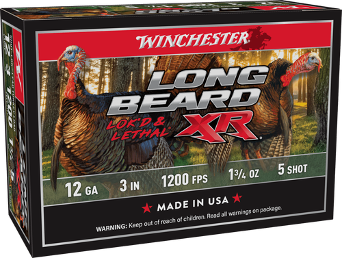 Winchester Ammo STLB1235 Long Beard XR Shot-Lok 12Gauge 3" 1 3/4oz 5Shot 10 Per Box/10 Case