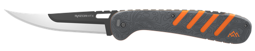 Outdoor Edge HTX50Y6C Razor HTX  5" Folding Plain 420J2 SS Blade Gray/Orange