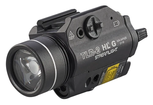 Streamlight 69265 TLR-2 HL G Gun Light  Black Anodized 1,000 Lumens White LED Red Laser