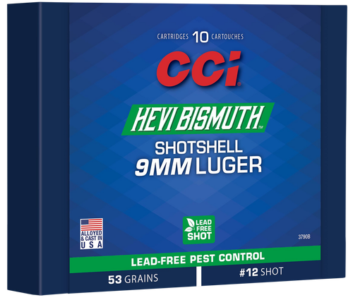 CCI 3790B Pest Control HEVI-Bismuth 9mmLuger 53gr 10 Per Box/20 Case
