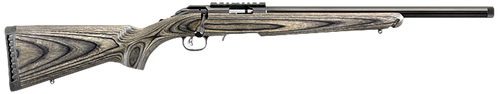 Ruger 8349 American Rimfire Target Full Size 22 WMR 9+1 18" Satin Blued Threaded Bull Barrel & Alloy Steel Receiver w/Scope Rail, Black Fixed Laminate Stock, Right Hand