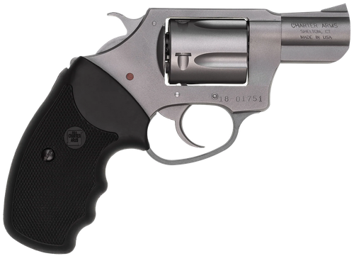 Charter Arms 73820 Undercover  Small 38 Special, 5 Shot 2" Matte Stainless Steel Barrel & Cylinder, Aluminum Frame w/Black Finger Grooved Rubber Grip, Exposed Hammer