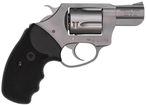 Charter Arms 73820 Undercover  Small 38 Special, 5 Shot 2" Matte Stainless Steel Barrel & Cylinder, Aluminum Frame w/Black Finger Grooved Rubber Grip, Exposed Hammer