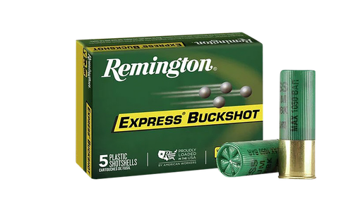 Remington Ammunition 20626 Express Buckshot 12Gauge 2.75" 4Buck Shot 5 Per Box/50 Case