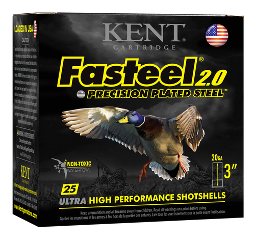 Kent Cartridge K203FS242 Fasteel 2.0  20 Gauge 3" 7/8 oz 2 Shot 25 Per Box/ 10 Case