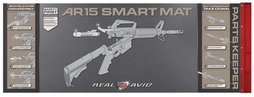 Real Avid AVAR15SM AR-15 Smart Mat Black/Red 43" x 16" AR-15 Diagram Illustration