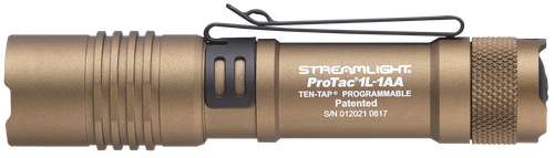 Streamlight 88073 ProTac 1L-1AA Everyday Carry Flashlight  Coyote 40/150/350 Lumens White C4 LED
