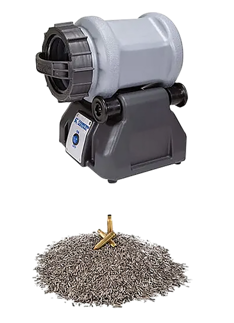 Frankford Arsenal 1199453 Rotary Tumbler Lite Pro Kit Grey/Blue Stainless Steel Capacity, 300 Pieces of 223 Brass