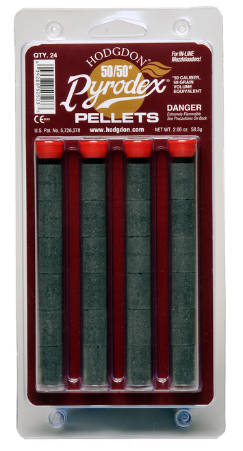 Hodgdon BP5050 Muzzleloading Pyrodex 50/50 Pellets 50 gr 24 Per Card