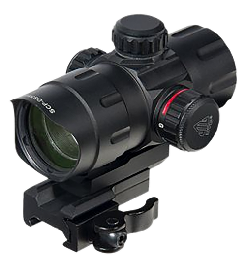UTG SCPDS3840W ITA  Black Anoidized 1x 38mm Tube 4 MOA Red/Green CBQ Dot Reticle
